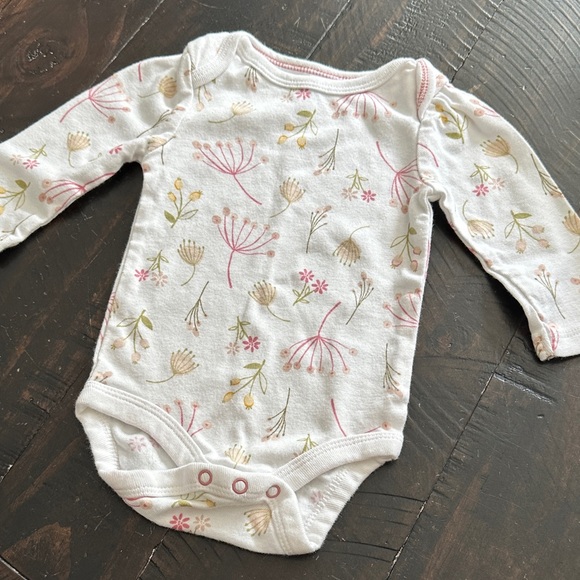 Cloud Island Pink and Olive Bodysuits and Pants Set of 3 Pants 2 Onesies | 0-3M - Picture 3 of 8